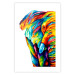 Wall Poster Colorful Elephant - abstract animal in various colors on a white background 126984 additionalThumb 19