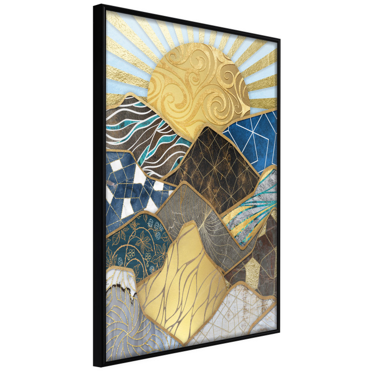 Wall Poster Magical Land - abstract mountain landscape in mosaic form 128084 additionalImage 11
