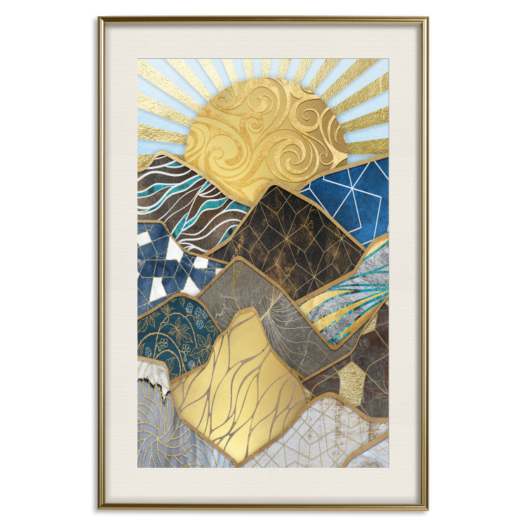Wall Poster Magical Land - abstract mountain landscape in mosaic form 128084 additionalImage 20