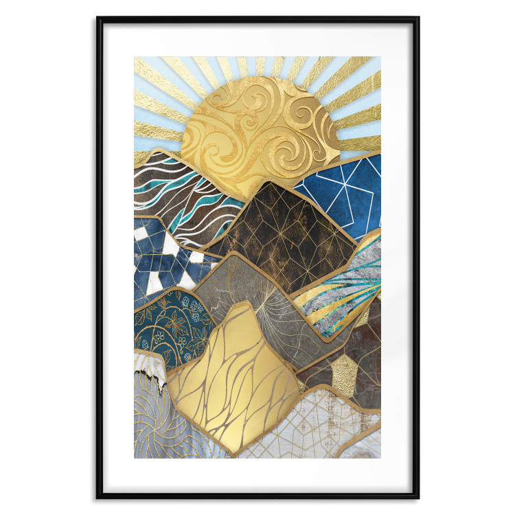 Wall Poster Magical Land - abstract mountain landscape in mosaic form 128084 additionalImage 15