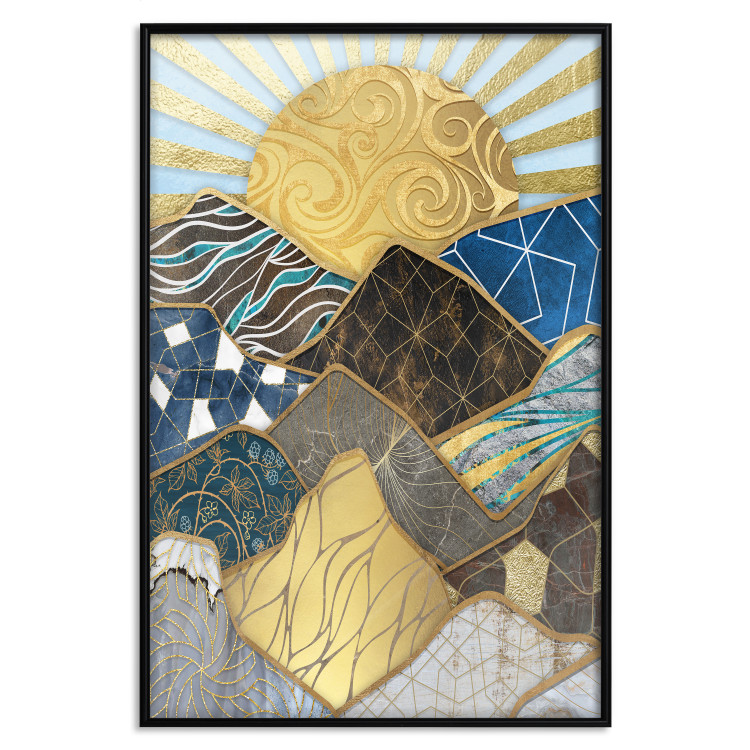 Wall Poster Magical Land - abstract mountain landscape in mosaic form 128084 additionalImage 16