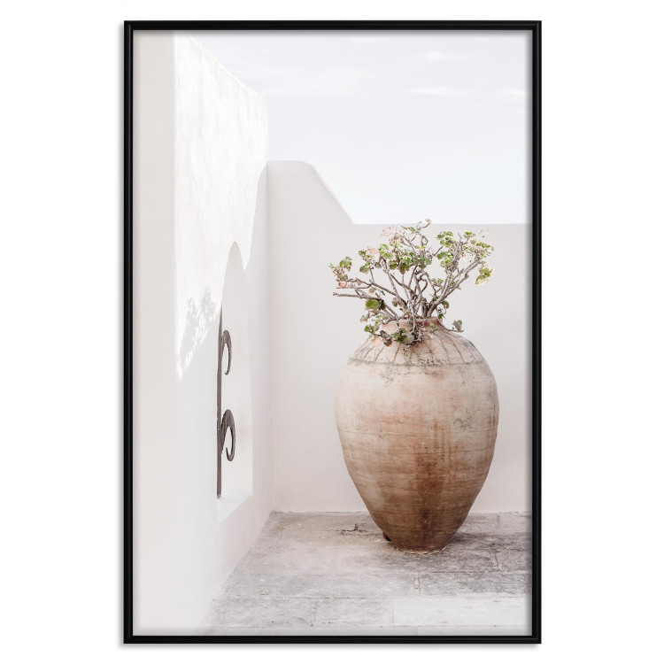 Poster Stone Silence - vase with green plant against bright architecture backdrop 129484 additionalImage 18