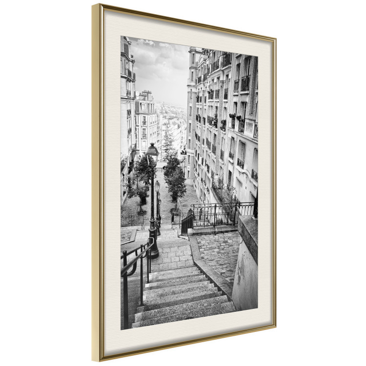 Poster Parisian Suburb - black and white architecture of a beautiful city 129784 additionalImage 3