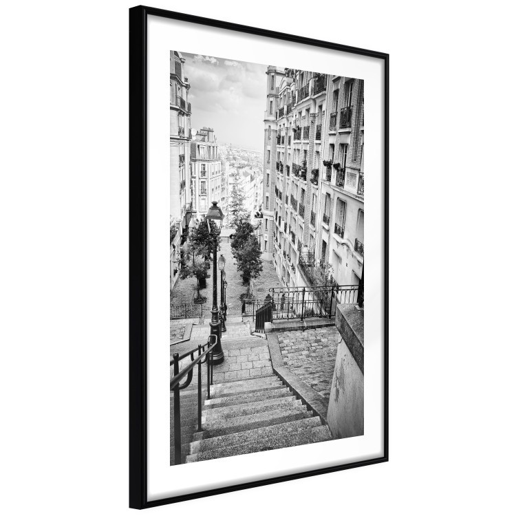 Poster Parisian Suburb - black and white architecture of a beautiful city 129784 additionalImage 8