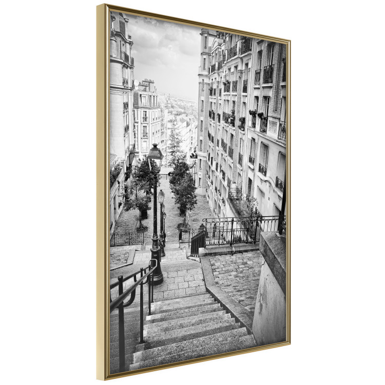 Poster Parisian Suburb - black and white architecture of a beautiful city 129784 additionalImage 12