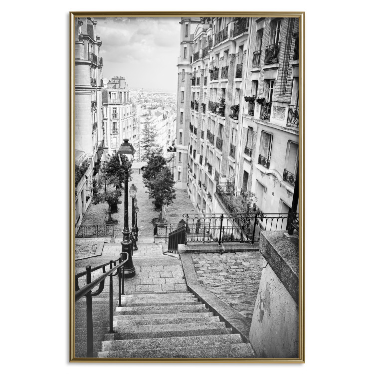 Poster Parisian Suburb - black and white architecture of a beautiful city 129784 additionalImage 17
