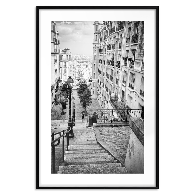 Poster Parisian Suburb - black and white architecture of a beautiful city 129784 additionalImage 15