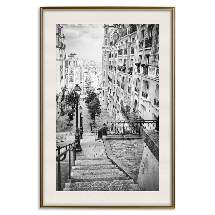 Poster Parisian Suburb - black and white architecture of a beautiful city 129784 additionalImage 20