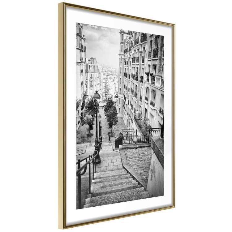 Poster Parisian Suburb - black and white architecture of a beautiful city 129784 additionalImage 7