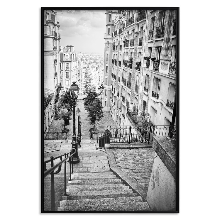 Poster Parisian Suburb - black and white architecture of a beautiful city 129784 additionalImage 16