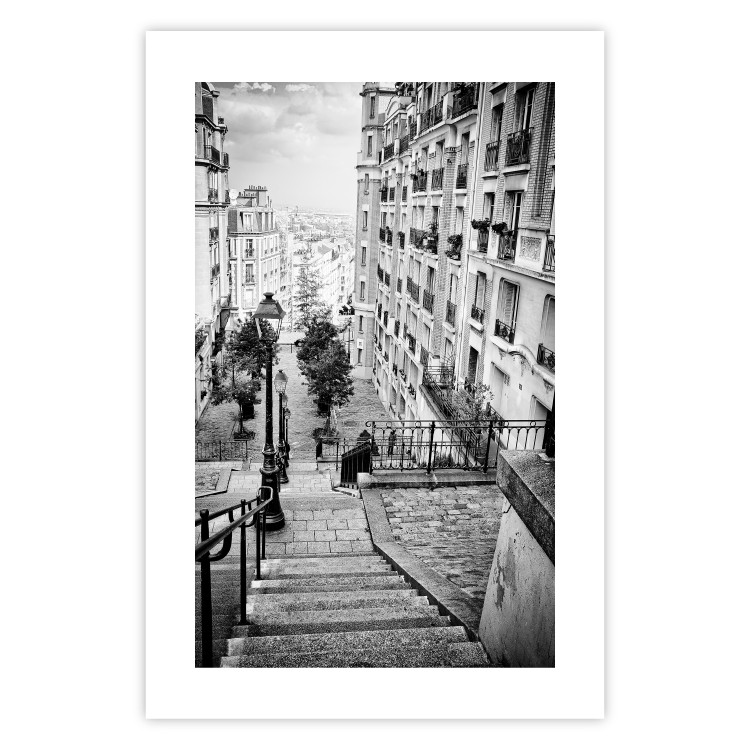 Poster Parisian Suburb - black and white architecture of a beautiful city 129784 additionalImage 25