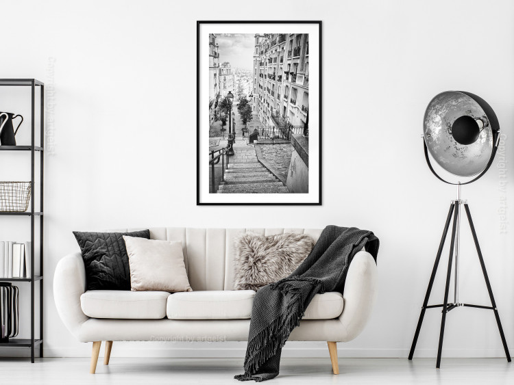 Poster Parisian Suburb - black and white architecture of a beautiful city 129784 additionalImage 23