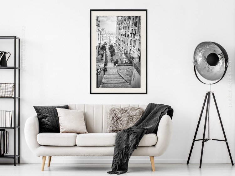 Poster Parisian Suburb - black and white architecture of a beautiful city 129784 additionalImage 24