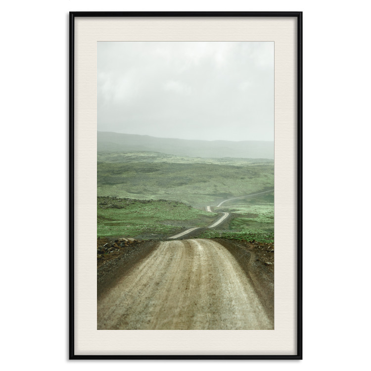 Wall Poster Road Through Plains - landscape of a road and green fields against the sky 130384 additionalImage 19