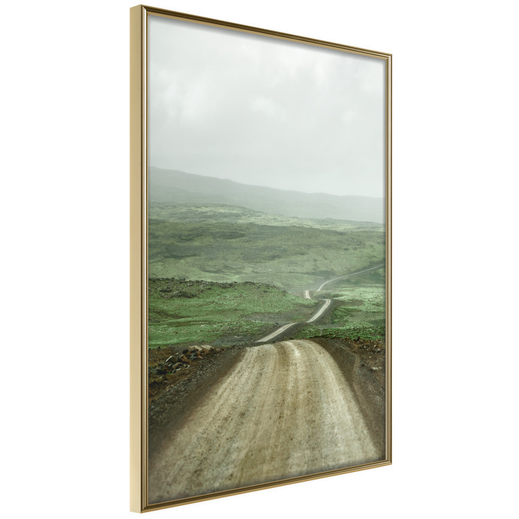 Wall Poster Road Through Plains - landscape of a road and green fields against the sky 130384 additionalImage 12
