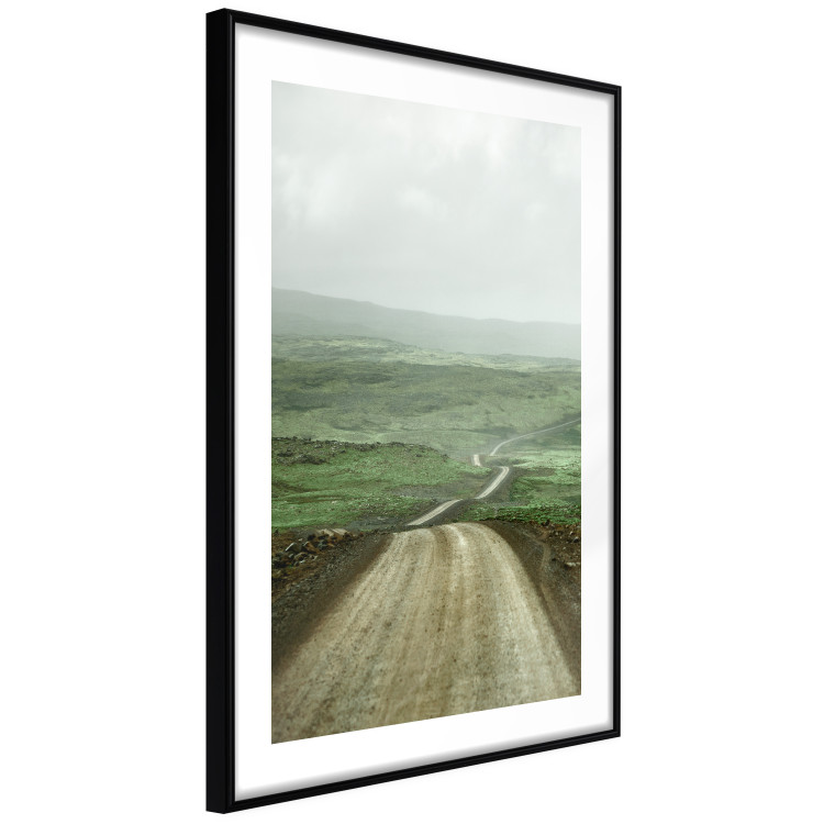 Wall Poster Road Through Plains - landscape of a road and green fields against the sky 130384 additionalImage 6