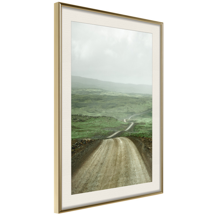 Wall Poster Road Through Plains - landscape of a road and green fields against the sky 130384 additionalImage 3