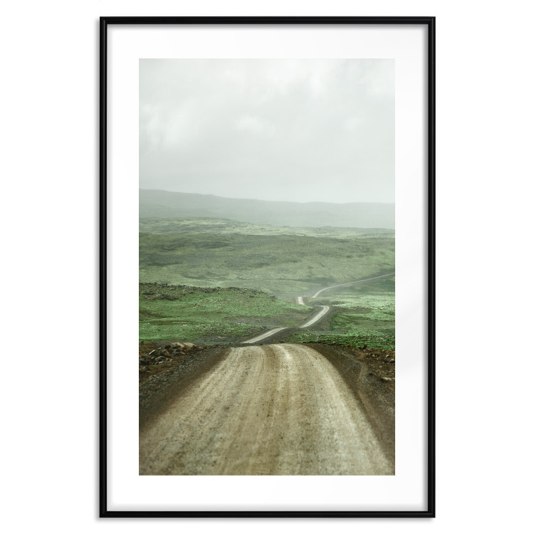 Wall Poster Road Through Plains - landscape of a road and green fields against the sky 130384 additionalImage 15