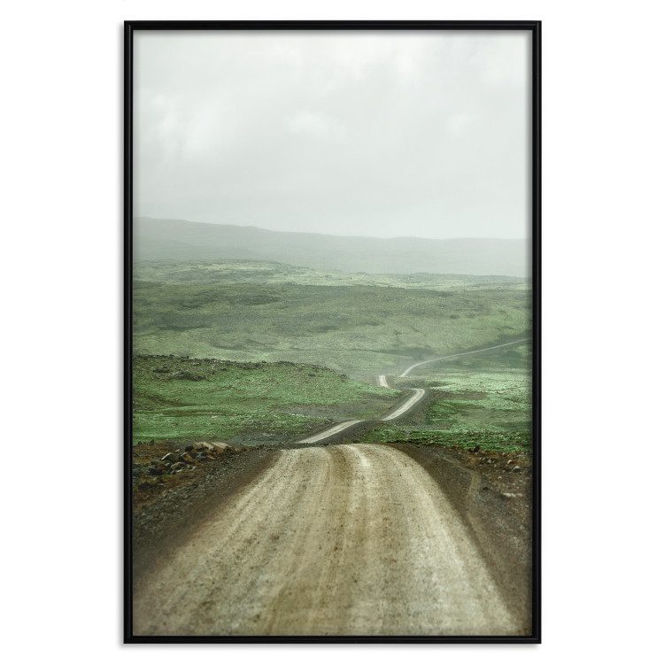 Wall Poster Road Through Plains - landscape of a road and green fields against the sky 130384 additionalImage 18
