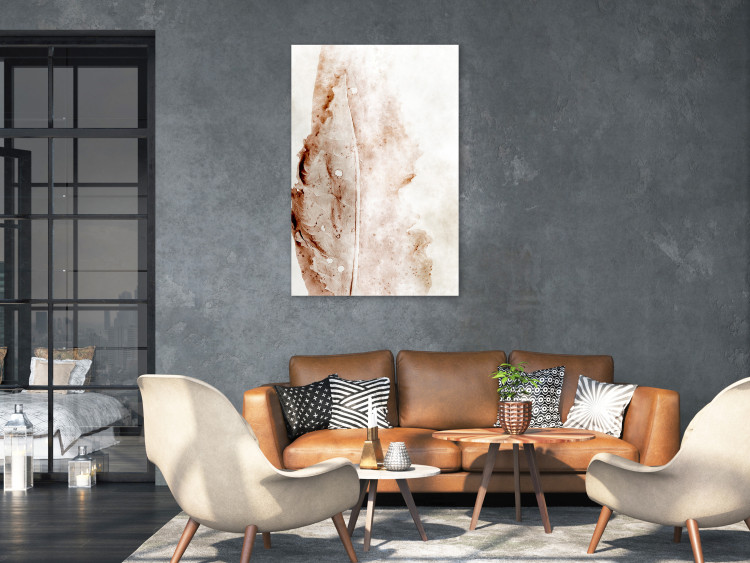 Canvas Print Mature Leaf (1-piece) Vertical - abstract leaf in boho style 131684 additionalImage 3
