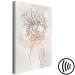 Canvas Sophie's Flowers (1-piece) Vertical - lineart of abstract woman 132084 additionalThumb 6
