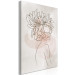 Canvas Sophie's Flowers (1-piece) Vertical - lineart of abstract woman 132084 additionalThumb 2