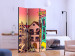 Folding Screen Morning in a City (3-piece) - cartoonish colorful architecture 132684 additionalThumb 2