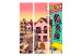 Folding Screen Morning in a City (3-piece) - cartoonish colorful architecture 132684 additionalThumb 3