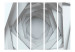 Folding Screen Geometric Abyss II (5-piece) - white abstraction with a tunnel 132784 additionalThumb 3