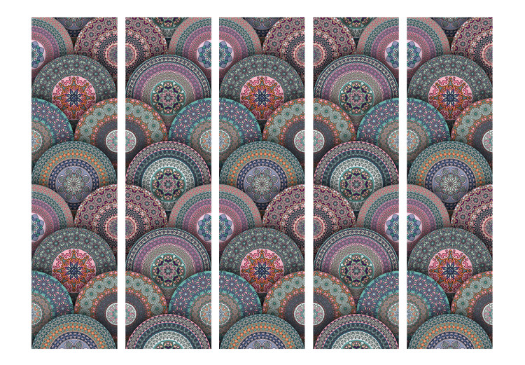 Room Divider Screen Oriental Kaleidoscope II (5-piece) - colorful pattern in Mandala 132884 additionalImage 3
