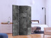 Room Divider Screen Shades of Gray (3-piece) - composition in dark stone slabs 133184 additionalThumb 2