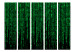 Room Divider Digital Rain II (5-piece) - abstraction in letters reminiscent of the matrix 133284 additionalThumb 3