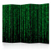Room Divider Digital Rain II (5-piece) - abstraction in letters reminiscent of the matrix 133284