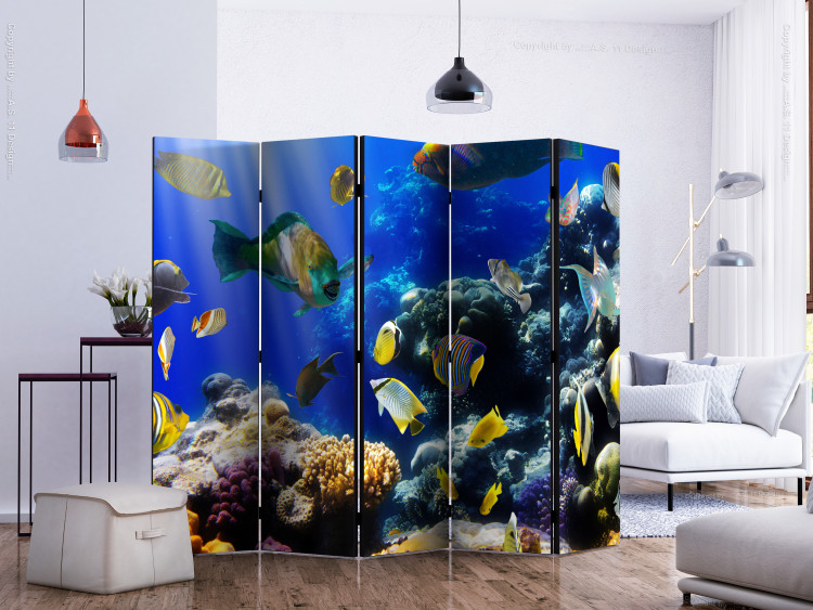 Room Separator Underwater Adventure II (5-piece) - fish and plants against the ocean 133384 additionalImage 2