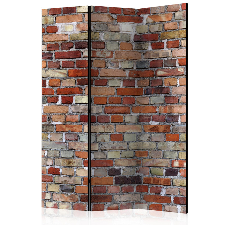 Room Divider Screen Urban Brick - texture resembling a wall of orange bricks 133584