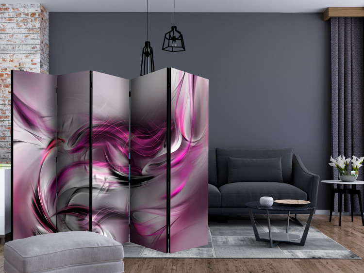 Room Divider Screen Pink Swirls II II - abstract pink patterns in space 133684 additionalImage 4