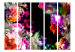 Room Divider Warm Tones of Summer II - colorful bouquet of various flowers on a black background 133784 additionalThumb 3
