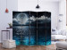Room Divider Blue Lagoon II - nighttime ocean landscape with a fantasy moon 134084 additionalThumb 2