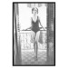 Poster Petite Woman - black and white photograph of a slender woman on a balcony 134184 additionalThumb 18