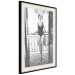 Poster Petite Woman - black and white photograph of a slender woman on a balcony 134184 additionalThumb 2