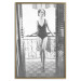 Poster Petite Woman - black and white photograph of a slender woman on a balcony 134184 additionalThumb 21