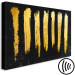 Canvas Golden brush lines - modern abstraction on black background 134384 additionalThumb 6