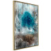 Poster Sanctuary - abstract forest landscape with a turquoise tree in the center 134584 additionalThumb 12