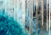 Poster Sanctuary - abstract forest landscape with a turquoise tree in the center 134584 additionalThumb 9
