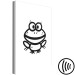 Canvas Art Print Little frog - drawing image of a smiling amphibian in black and white 135184 additionalThumb 6
