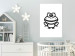 Canvas Art Print Little frog - drawing image of a smiling amphibian in black and white 135184 additionalThumb 3