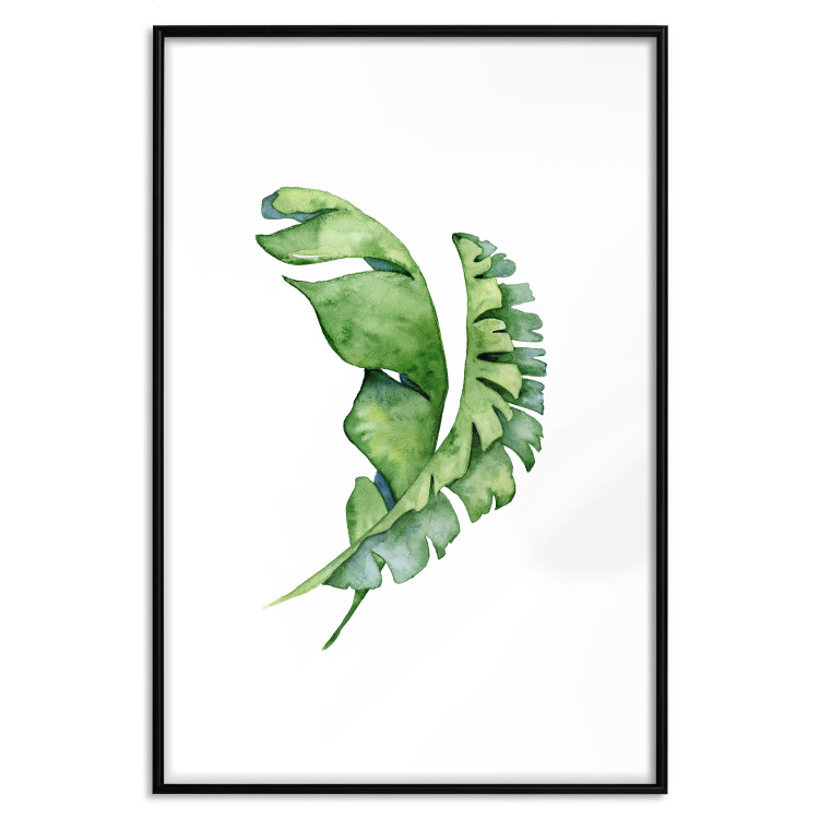Wall Poster Intertwined Leaves - watercolor composition with green foliage on white 136384 additionalImage 23