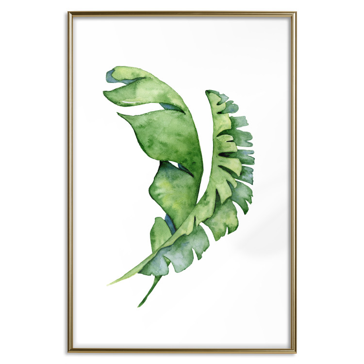 Wall Poster Intertwined Leaves - watercolor composition with green foliage on white 136384 additionalImage 17
