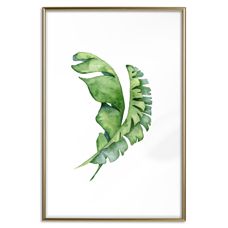Wall Poster Intertwined Leaves - watercolor composition with green foliage on white 136384 additionalImage 24