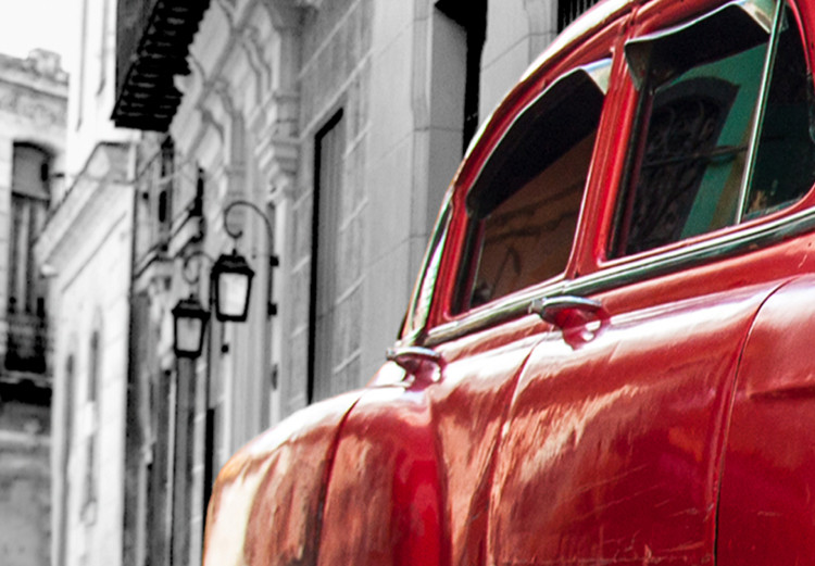 Large canvas print Cuban Classic Car (Red) [Large Format] 137584 additionalImage 5